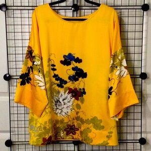 New. Vibrant Kimono Blouse. NWT